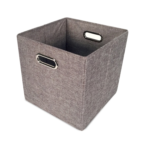 John Louis Home Fabric Bins, Tweed, Grey, 11 in W BIN-C-T02 - main